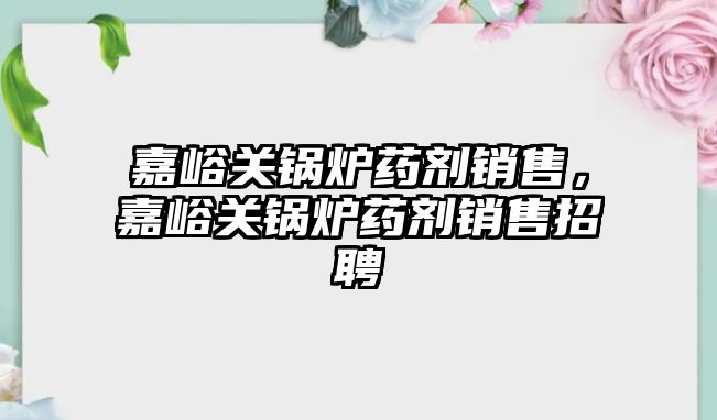 嘉峪關鍋爐藥劑銷售，嘉峪關鍋爐藥劑銷售招聘