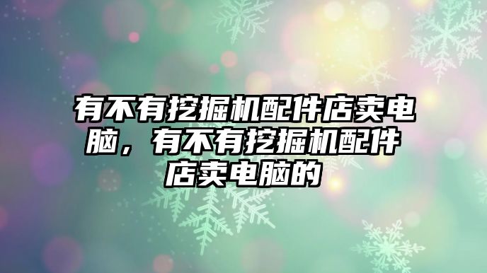 有不有挖掘機配件店賣電腦，有不有挖掘機配件店賣電腦的