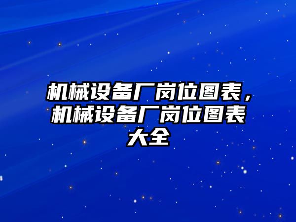 機械設備廠崗位圖表，機械設備廠崗位圖表大全