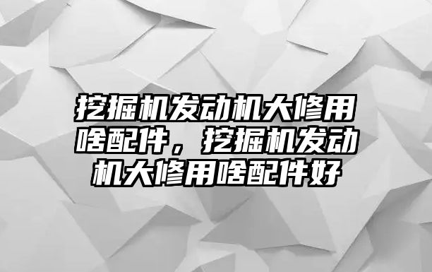 挖掘機發動機大修用啥配件，挖掘機發動機大修用啥配件好