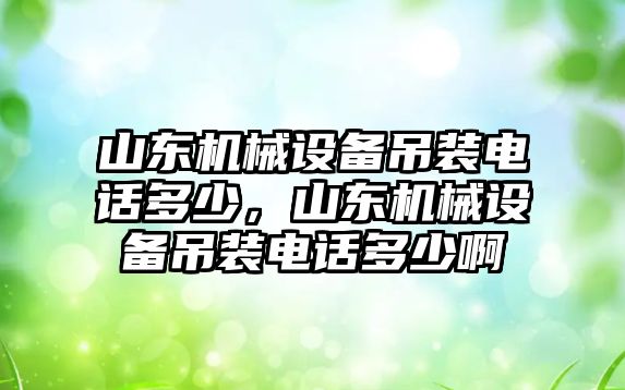 山東機械設備吊裝電話多少，山東機械設備吊裝電話多少啊