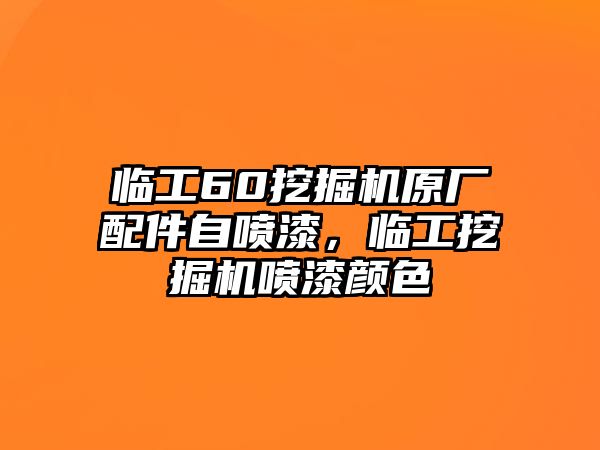 臨工60挖掘機(jī)原廠配件自噴漆，臨工挖掘機(jī)噴漆顏色