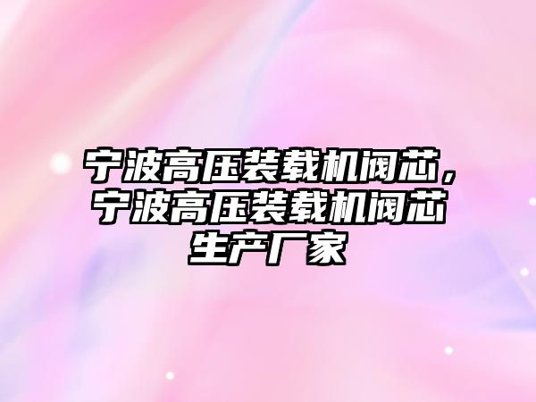 寧波高壓裝載機閥芯，寧波高壓裝載機閥芯生產廠家