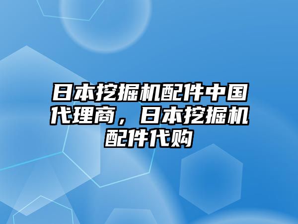 日本挖掘機配件中國代理商，日本挖掘機配件代購