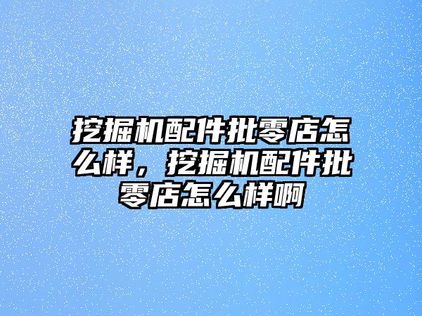 挖掘機配件批零店怎么樣，挖掘機配件批零店怎么樣啊