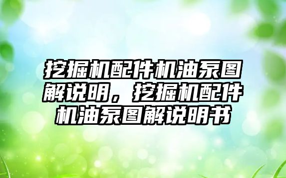 挖掘機配件機油泵圖解說明，挖掘機配件機油泵圖解說明書