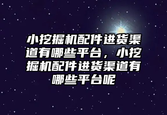 小挖掘機配件進貨渠道有哪些平臺，小挖掘機配件進貨渠道有哪些平臺呢