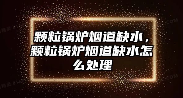 顆粒鍋爐煙道缺水，顆粒鍋爐煙道缺水怎么處理