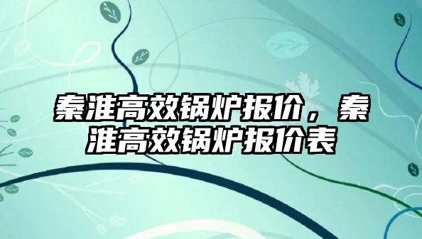 秦淮高效鍋爐報價，秦淮高效鍋爐報價表