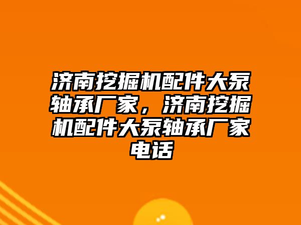 濟南挖掘機配件大泵軸承廠家，濟南挖掘機配件大泵軸承廠家電話