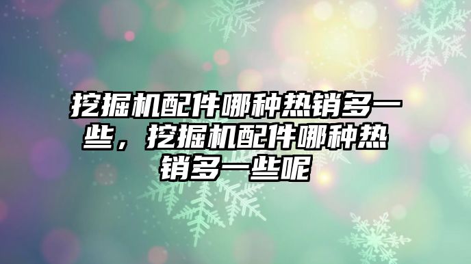 挖掘機配件哪種熱銷多一些，挖掘機配件哪種熱銷多一些呢