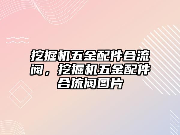 挖掘機五金配件合流閥，挖掘機五金配件合流閥圖片