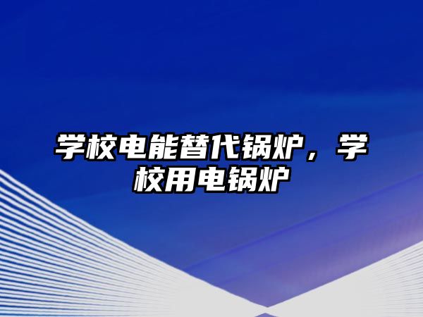 學校電能替代鍋爐，學校用電鍋爐