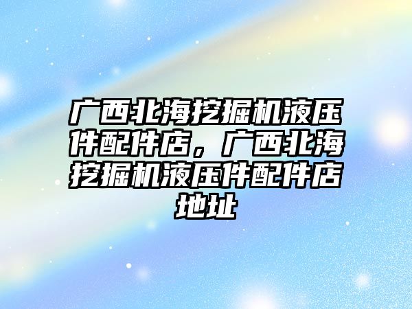 廣西北海挖掘機液壓件配件店，廣西北海挖掘機液壓件配件店地址