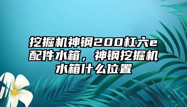 挖掘機神鋼200杠六e配件水箱，神鋼挖掘機水箱什么位置