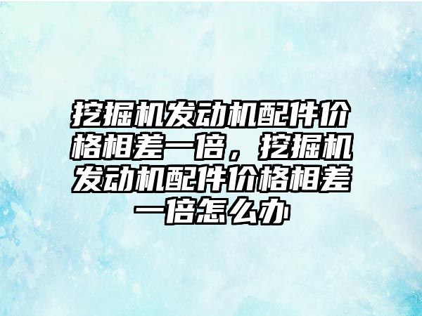 挖掘機發動機配件價格相差一倍，挖掘機發動機配件價格相差一倍怎么辦