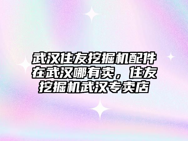 武漢住友挖掘機配件在武漢哪有賣，住友挖掘機武漢專賣店