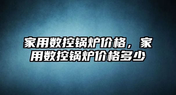 家用數控鍋爐價格，家用數控鍋爐價格多少