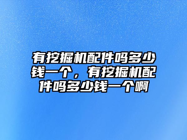 有挖掘機(jī)配件嗎多少錢(qián)一個(gè)，有挖掘機(jī)配件嗎多少錢(qián)一個(gè)啊