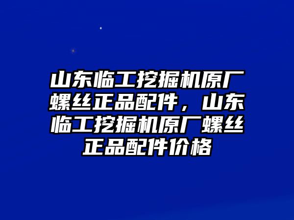 山東臨工挖掘機原廠螺絲正品配件，山東臨工挖掘機原廠螺絲正品配件價格