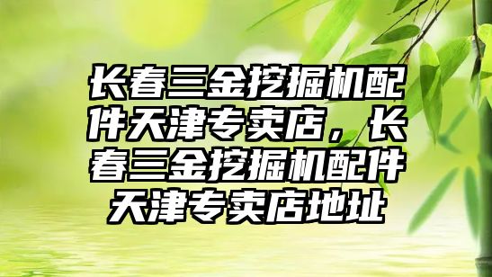 長春三金挖掘機(jī)配件天津?qū)Ｙu店，長春三金挖掘機(jī)配件天津?qū)Ｙu店地址