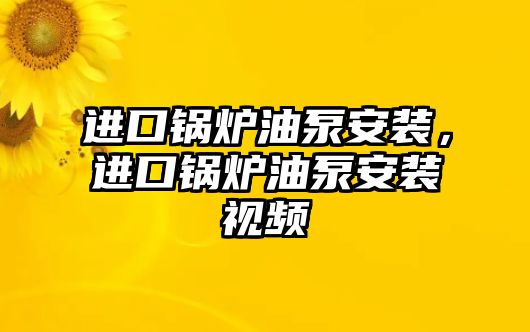 進口鍋爐油泵安裝，進口鍋爐油泵安裝視頻