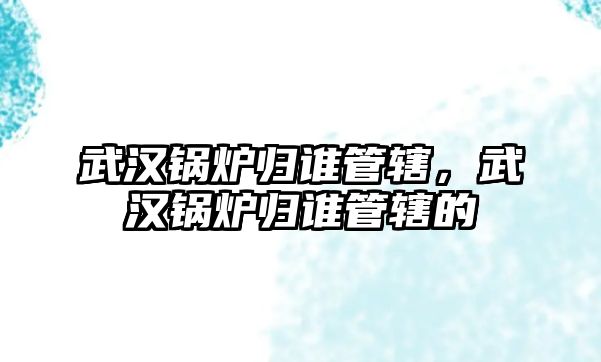 武漢鍋爐歸誰管轄，武漢鍋爐歸誰管轄的