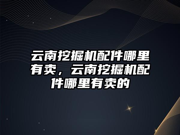 云南挖掘机配件哪里有卖，云南挖掘机配件哪里有卖的