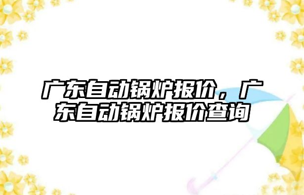 廣東自動鍋爐報價，廣東自動鍋爐報價查詢