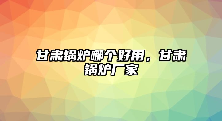 甘肅鍋爐哪個(gè)好用，甘肅鍋爐廠家