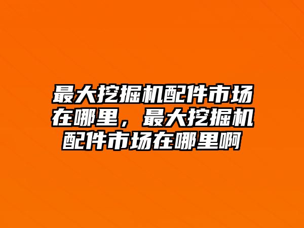 最大挖掘机配件市场在哪里，最大挖掘机配件市场在哪里啊